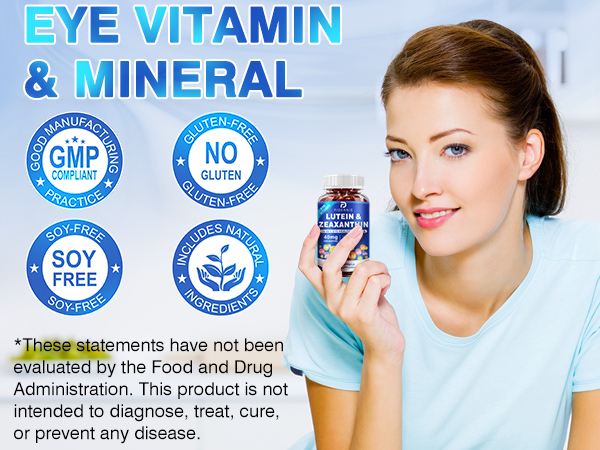 Lutein and Zeaxanthin Supplement - AREDS 2 Plus+ Eye Vitamins 40 mg Lutein & 8 mg Zeaxanthin with Vitamins C, E, Zinc, Omega-3 & CoQ10 - 150 Softgels