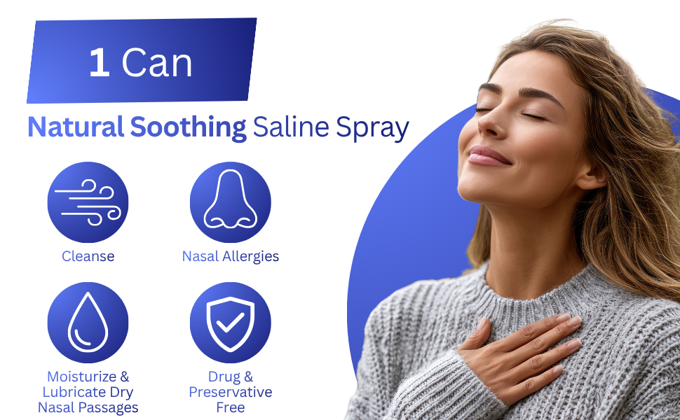 NeilMed NasaMist Isotonic Saline Nasal Spray, 177 mL, 3 Canisters