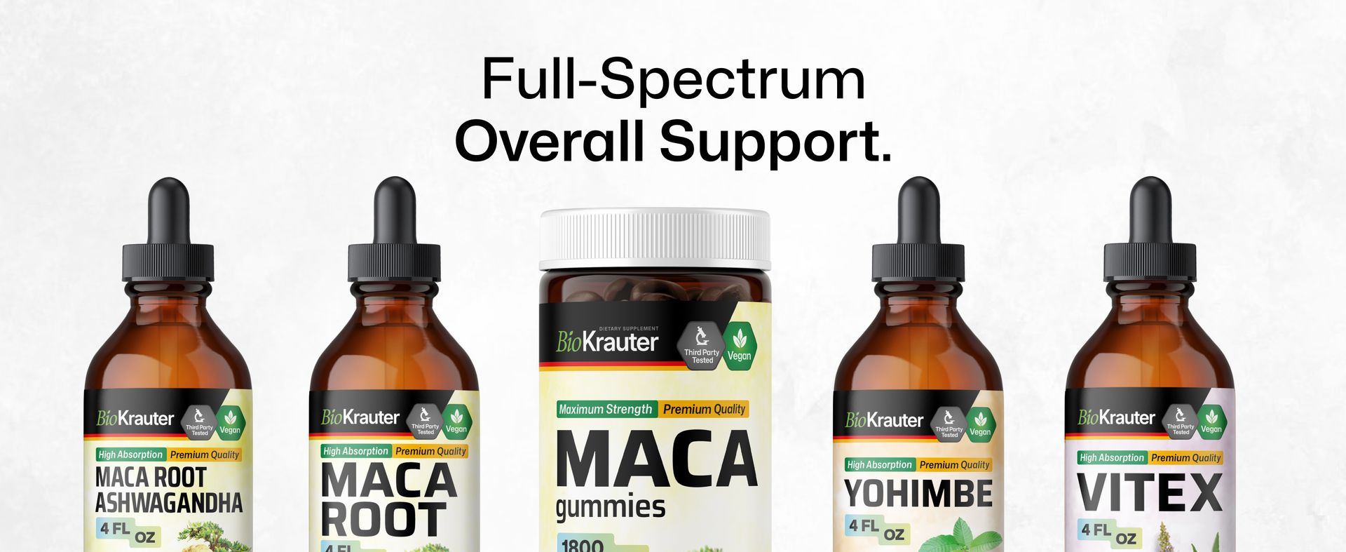 BIO KRAUTER Maca Root and Ashwagandha for Mood & Overall Support, 4 Fl.Oz