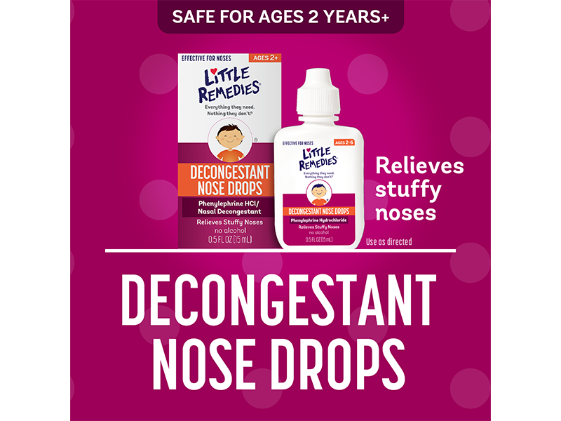 Little Remedies Sterile Baby Saline Nasal Spray and Drops, 0.5 Fl Oz, 3 Pk