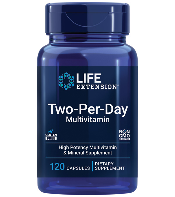 Life Extension Two-Per-Day Multivitamin, 120 Capsules