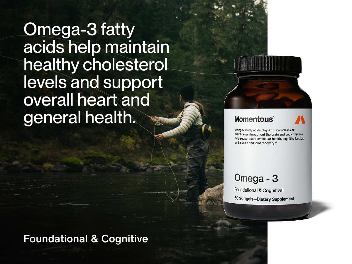 Momentous Omega-3 Fish Oil, EPA & DHA Supplement, No Aftertaste, 1,600mg