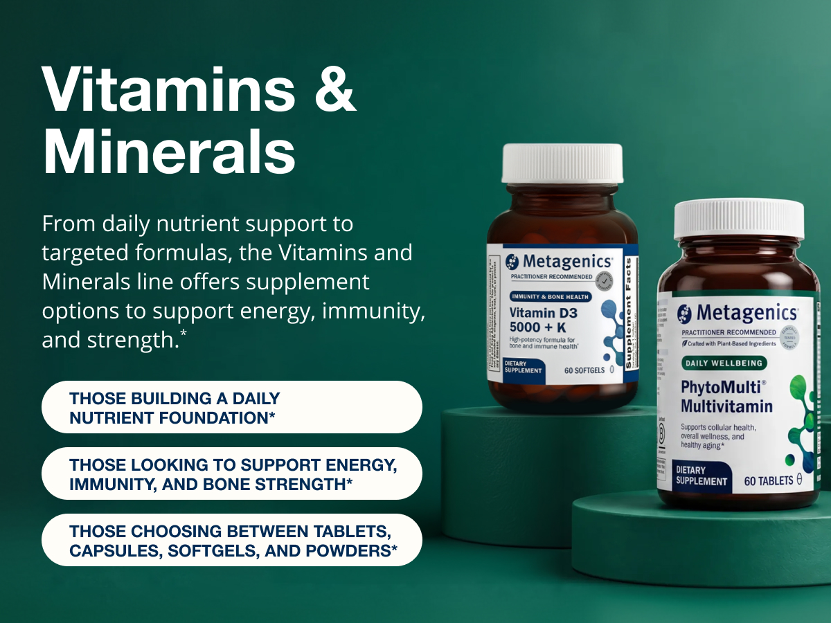 Metagenics Vitamin D3 and Vitamin K2 5,000 IU with MK-7, 60 Softgels