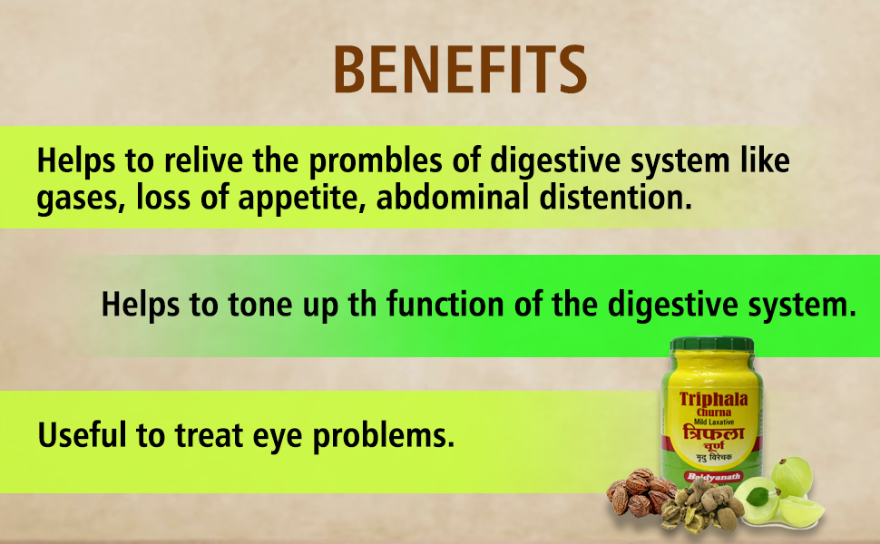 Baidyanath Asli Ayurved Triphala Churna - 500g | Ayurvedic Remedy For Gastro-Intestinal Health