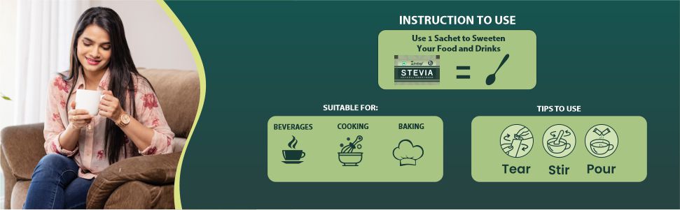 Zindagi Stevia Sachets | Natural Sugar Free | Diabetic Friendly Sweetener | 100 Sachets