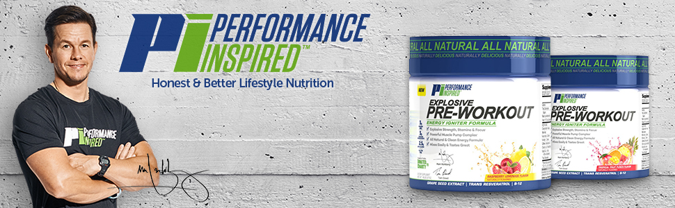 Performance Inspired Nutrition Pre-Workout Powder - All Natural - G-Free & Vegan Formula - Contains Citrulline - Nitrosigine - Green Tea - Arginine - Beta Alanine - Raspberry Lemonade - 23.84 Ounce
