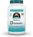 Source Naturals Wellness D-mmunity, Bio-Aligned Vitamin D Immune Formula, Optimal Absorption 및 Utilization* 지원 - 120 채식 캡슐