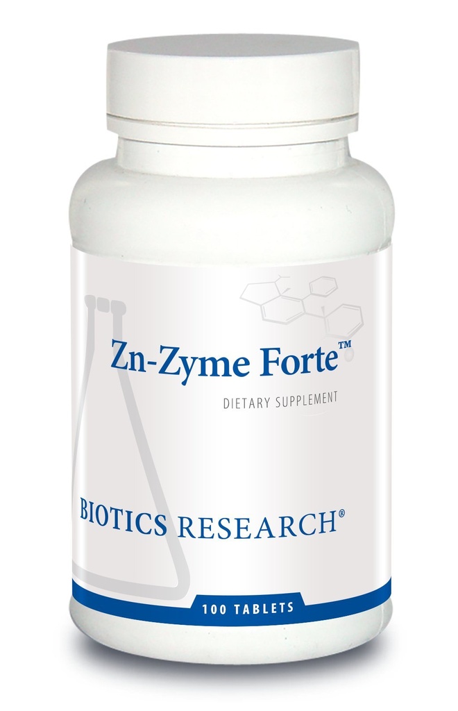 Biotics 연구 Zn-Zyme Forte 25 mg 아연, 면역 시스템 지원, Optimal Cellular 기능, 추가 산화 방지제와 함께 정제 기반. 100개의 정제