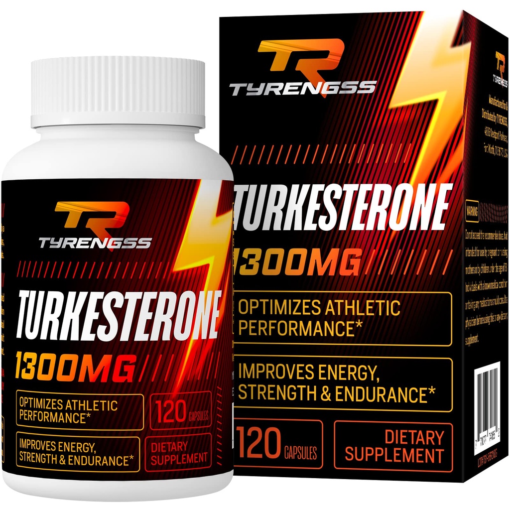 테스토스테론 승압기, Turkesterone 보충교재 1300mg 매우 고강도 (Ajuga Turkestanica 추출물 Std.에서 20% 테스토스테론), Athletic 성과 & 근육 질량을 위한, 120의 캡슐