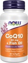 지금 음식 보충교재, CoQ10 Omega 3 물고기 기름, 심장 혈관 건강*, 60 Softgels를 가진 60 mg