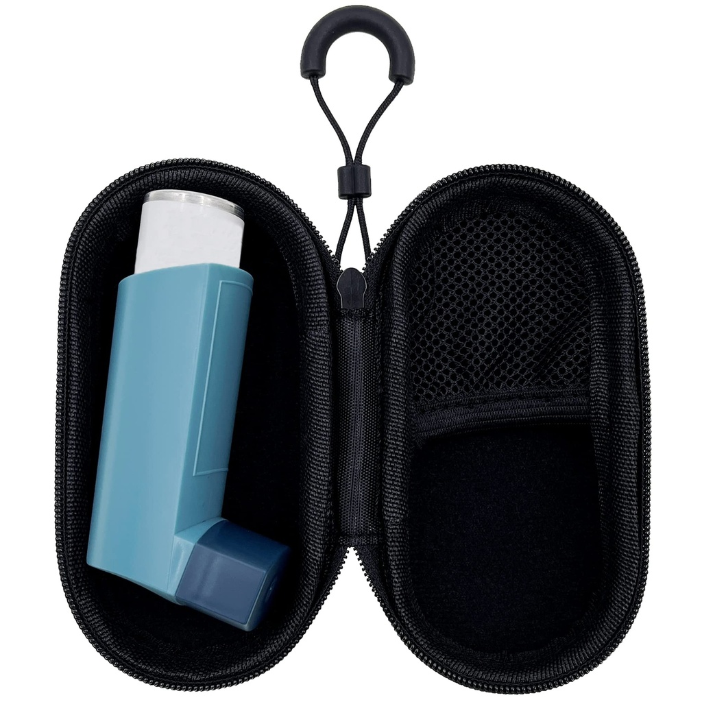 Asthma Inhaler를 위한 홀더 여행 케이스, 성인과 아이를 위한 Handy Inhaler를 위한 콤팩트 케이스 (흑인)