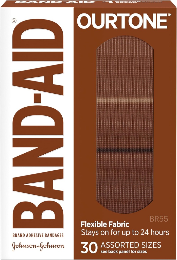 Band-Aid 브랜드 Ourtone 접착제 붕대, 마이너 컷 & 스크랩, 퀼트 아이 패드, BR55, 모듬 크기, 30캐럿