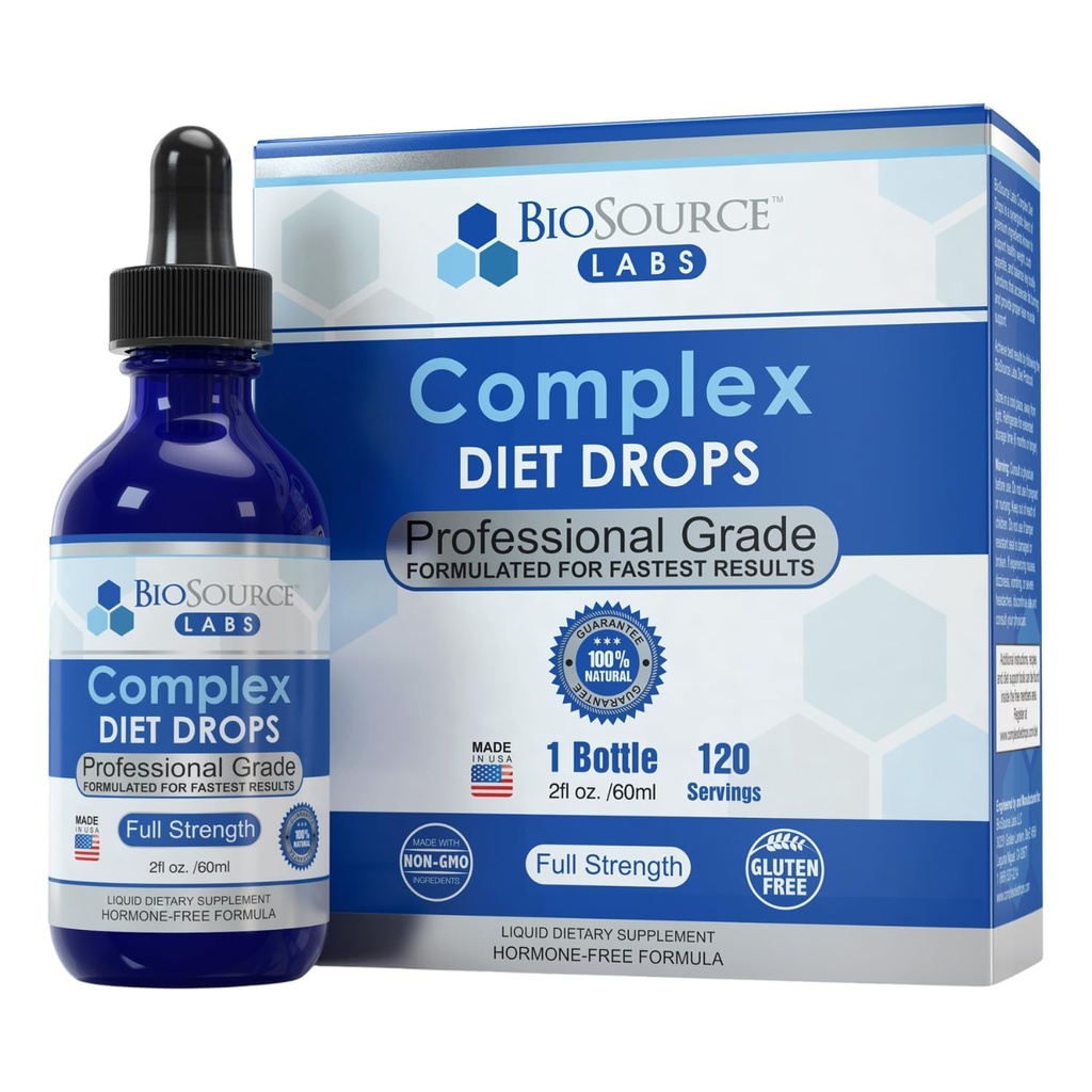 Complex Diet Drops – 남성과 여성을위한 최고의 천연 드롭 (1 병, 2 fl oz) - 30 Day Supply