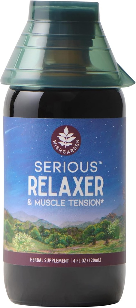 WishGarden 허브 심각한 Relaxer & 근육 긴장 - Wild Lettuce & Wood Betony와 함께 모든 자연 근육 Relaxation 초본 보충, 근육 긴장을 풀어 놓고, 근육 & 근육 불편, 4oz