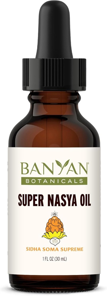 Banyan Botanicals Super Nasya Oil – Rose & Sandalwood와 초본 Nasal Oil Drops – Nasal Passages & Supports Healthy Respiration* – 1온스 – 비 GMO, 화학 무료, Cruelty Free