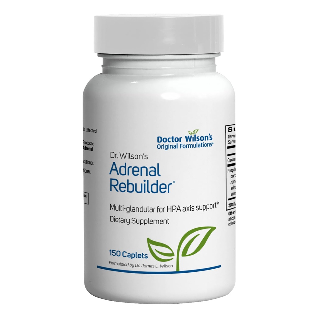 박사. 윌슨의 Adrenal Rebuilder 150 Caplets multiglandular Adrenal과 HPA 축선 지원을 위한 Adrenal 외피를 포함하여