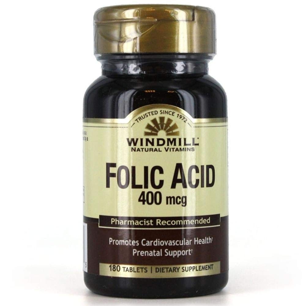 Windmill Folic 산 400 Mcg 정제 - 180 에아