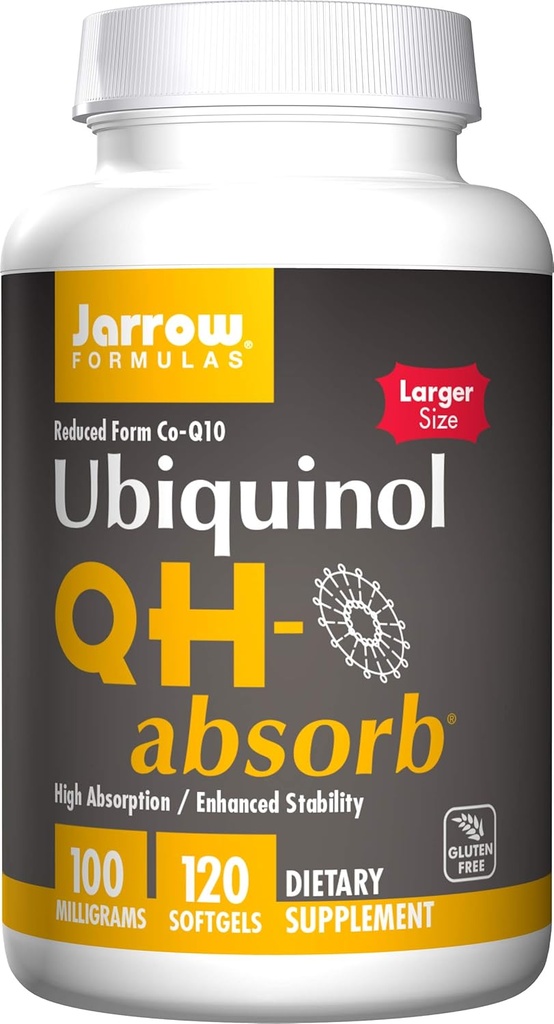 Jarrow 공식 QH-absorb 200 mg - 120 Softgels - 높은 흡수 Co-Q10 - Co-Q10의 활동적인 산화 방지제 모양 - 지원 Mitochondrial 에너지 생산과 심장 혈관 건강 - 120까지 봉사