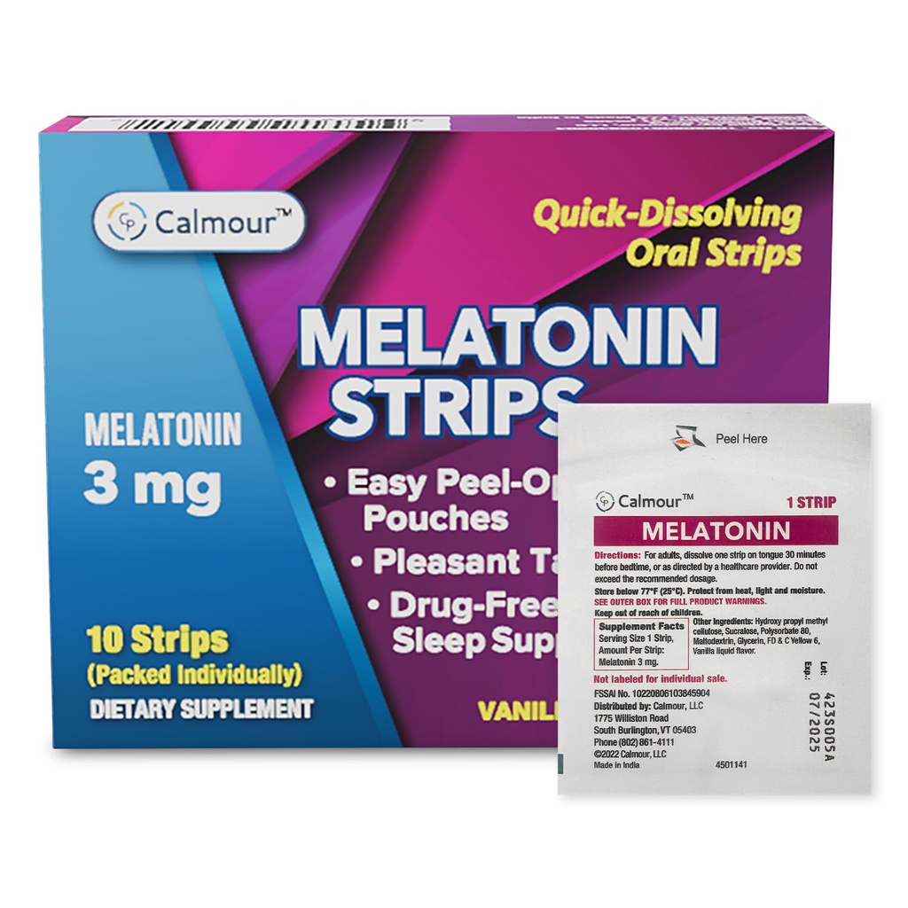 10 구강 슬립 스트립 | Quick-Dissolve 3mg Melatonin 스트립 | Gummies보다 빠른 작동 | Relaxation Napping Supplements | 더 나은 휴식과 눈 건강을위한 궁극적 인 수면 보조