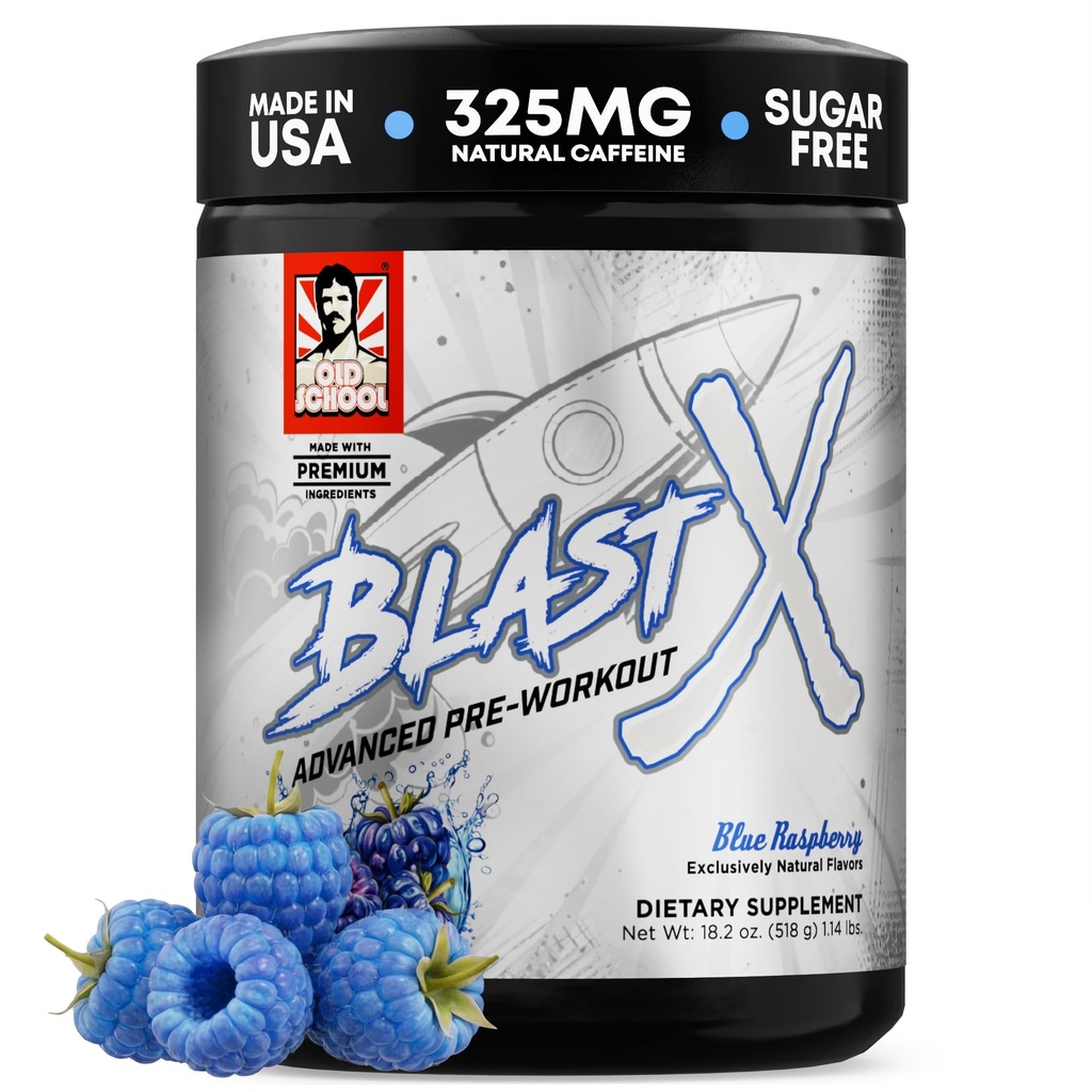 Old School Labs | Blast X Advanced Pre Workout Powder, 남자와 여자를 위한 Intense Energy Booster Preworkout