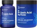 Geronova 연구 R-Lipoic 산 300mg 60 모자, 생물 Enhanced Na R-Lipoic 산 50g 분말 뭉치
