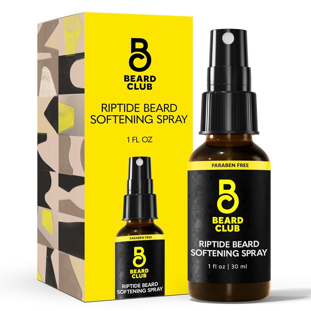 Beard Club Riptide Beard Softening Spray by Beard Club - 강화된 Beard Growth, Softness & Shine를 위한 Nourishing & Styling 공식 - 건강한 얼굴 모발을 위한 자연적인 성분으로 Enriched