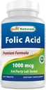 제일 자연적인 Folic 산 1000 mcg (비타민 B9), 240의 정제