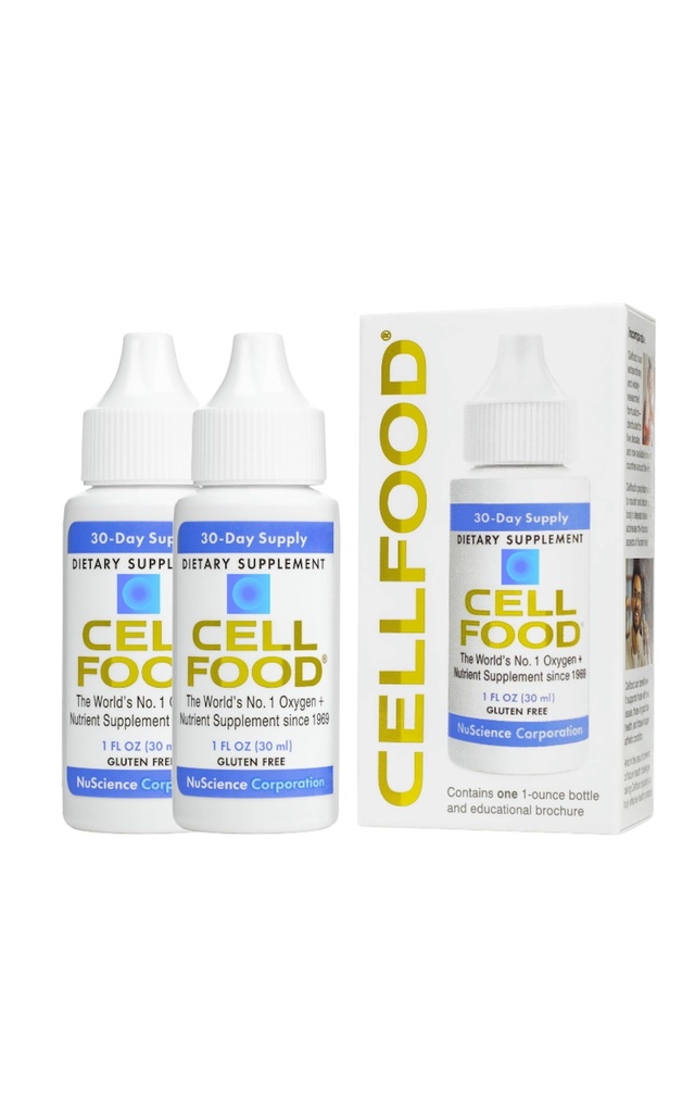 Cellfood Oxygen Boost - 1 fl oz, 2 Pack - 액체 산소 보충 - 글루텐 무료, Cert. Kosher