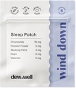 Dew Well Wind Down Sleep Patches - Melatonin Free Chamomile & Passion Flower Patchs for Natural Rest Aids - 편두통 구호를위한 스트레스 스트립 - 수면 스티커 및 핫 슬리퍼 구호 - 6 카운트 Clear