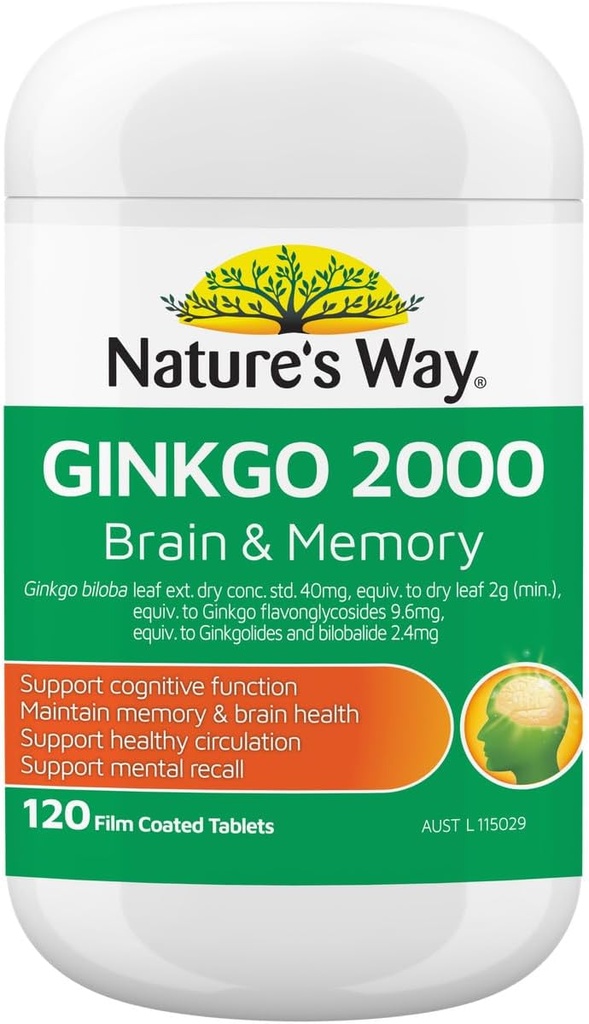 자연의 방법 은행나무 Biloba 2000MG 100+20 정제