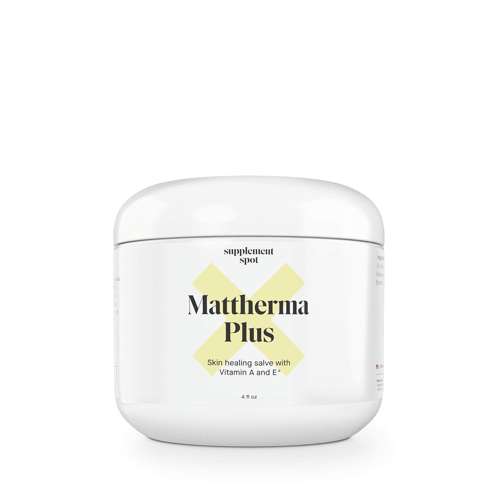 Mattherma Plus Skin Healing Ointment (4 Fl Oz.) - 부유 한 피부 w / 비타민 E 및 A를위한 Soothing Salve - Nourish에 다목적 수분 장벽 연고 및 신체의 자연 치유 과정