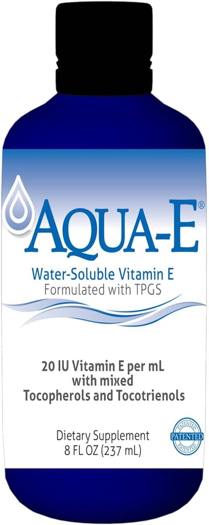 UNIQUE E A.C. 그레이스 회사, Aqua-E 수용성 비타민 E, Tocopherols & Tocotrienols, 8 fl oz (237 ml)