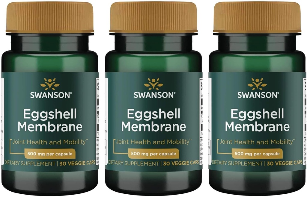 Swanson Eggshell 막 500 mg 30 Veg 모자 (3 팩)
