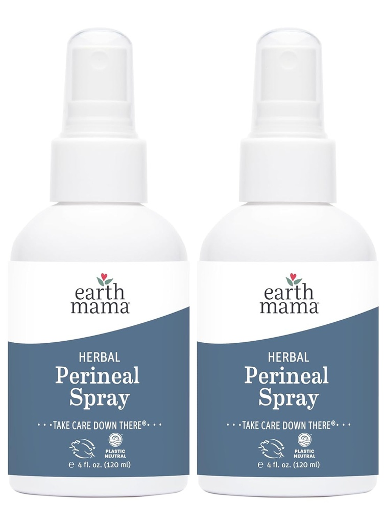 지구 Mama 초본 Perineal 살포 | 임신과 Postpartum 회복을 위한 안전한, 태민 배려 필수, 벤조카인 없음 또는 부탄, 4-Fl oz (2 팩)를 위한 마녀 Hazel 자연적인 냉각 살포