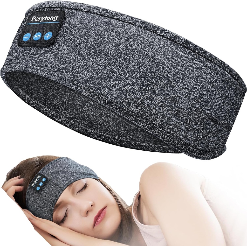 Perytong Sleep 헤드폰 Bluetooth 헤드폰, 스포츠 무선 이어폰 음악 엄마 여자 남자를 위한 HD 입체 음향 스피커를 가진 Earbuds 대 달리는 차가운 Gadgets 유일한 선물