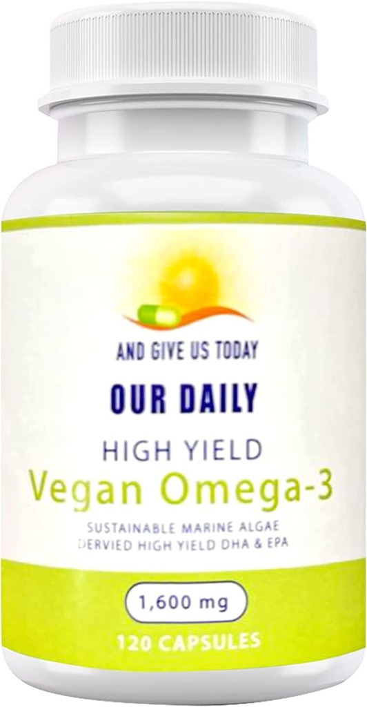 우리의 매일 Vites Vegan Omega-3 보충교재 - DHA & EPA 지방산을 위한 바다 Algal 근원 - 식물 근거한 물고기 기름 대안 - Carrageenan 자유로운 Softgels & Optimal 웰니스