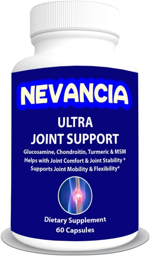 Ultra Joint Support - Glucosamine, Chondroitin, Turmeric, MSM, Boswellia, Bromelain, Methionine - 관절 편안함 및 안정성에 대한 도움말 - 관절 유연성 및 이동성 지원 - 60 캡슐