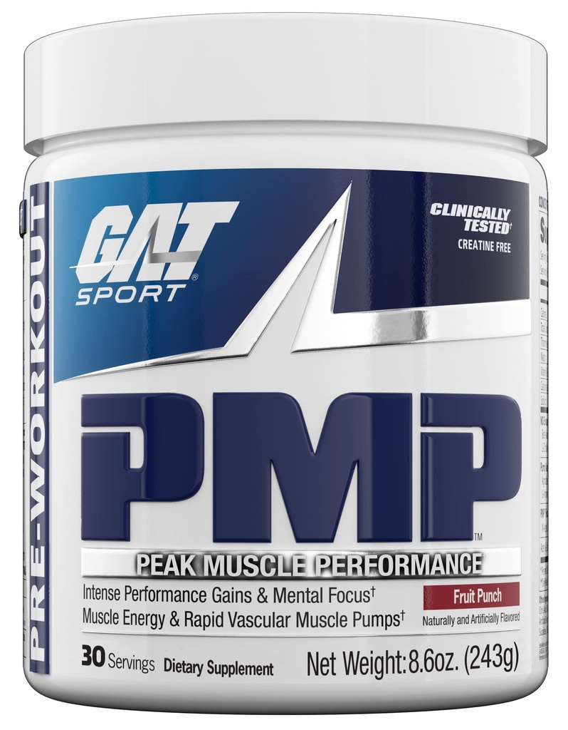GAT SPORT PMP (Peak Muscle Performance), 사전 운동, 30 서빙 (Fruit Punch)