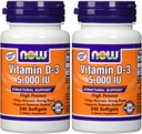 NOW 식품 비타민 D3 5000 Iu, 240-softgels (팩 2)