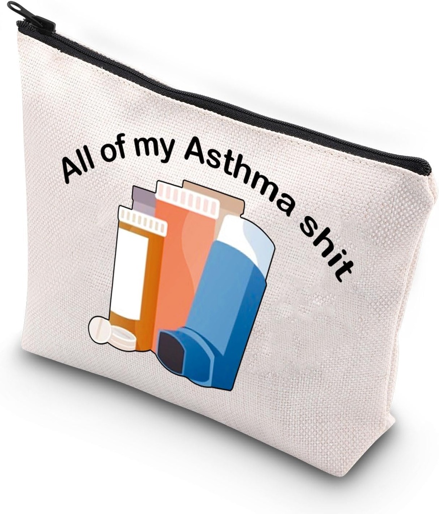 VAMSII Asthma 전투기 선물 Inhaler 여행 부대 나의 Asthma Shit Awareness 약물 부대