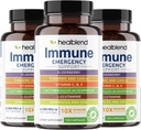 Elderberry, 아연, Echinacea, Turmeric, Lactobacillus Acidophilus, 성인 (3 팩)과 함께 1 Immune 지원 보충 부스터에 10