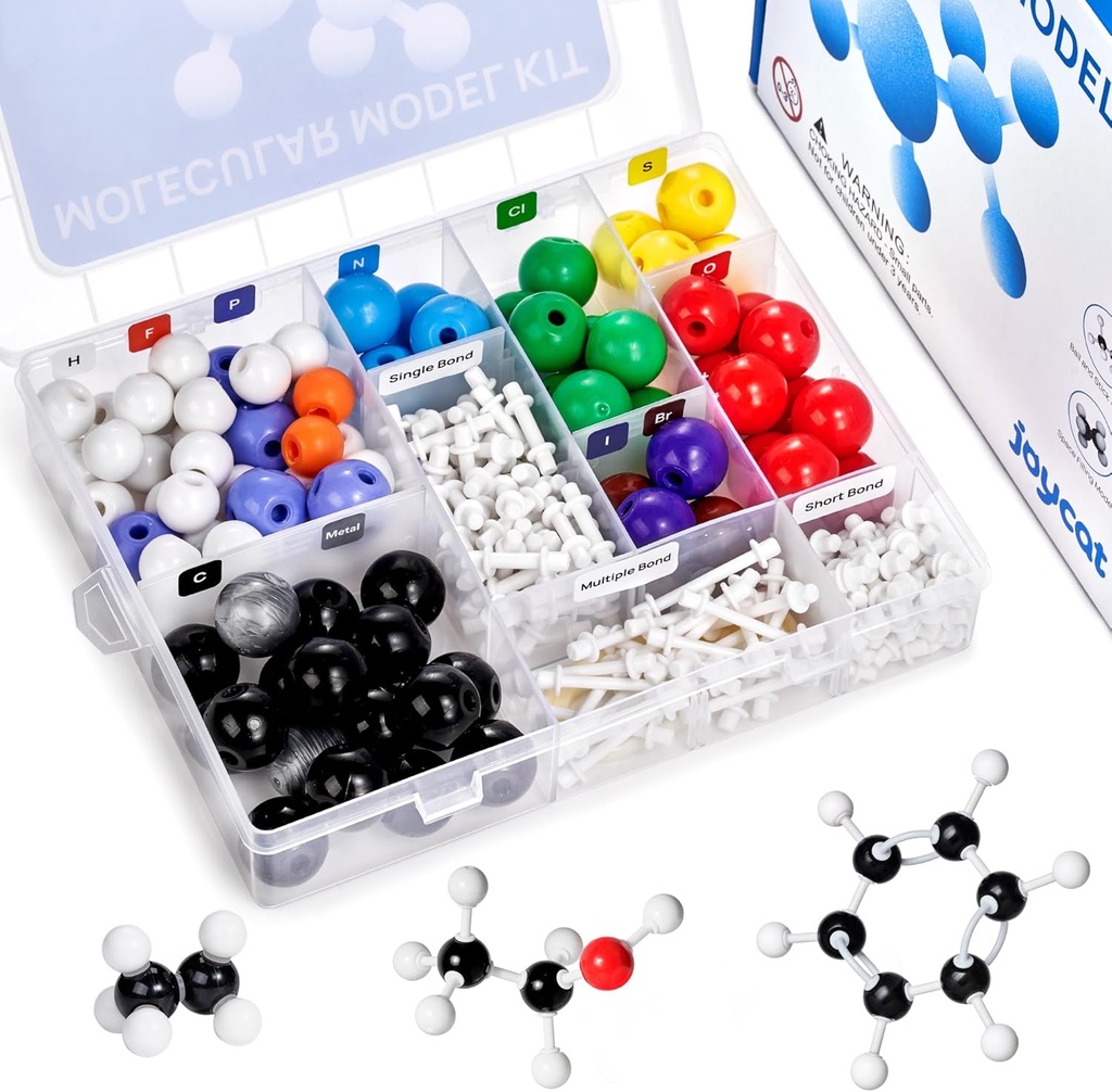 JoyCat 분자 모델 키트 (238pcs), Ochem 및 무기 학생 및 교사를위한 유기 화학 물질 분자 과학 선물