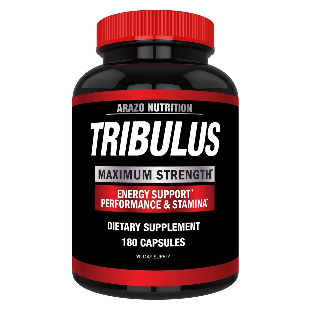 Arazo 영양 Tribulus Terrestris 1500mg 추출물 분말 - 180 캡슐 - 에스트로겐 차단제를 가진 에너지 부스터