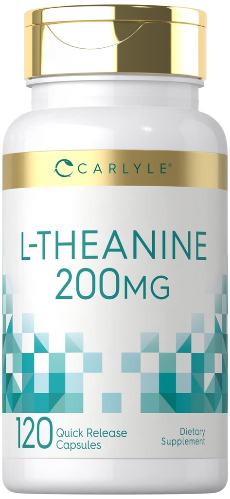 Carlyle L-Theanine 200mg 보충교재 | 120의 캡슐 | 비 GMO의 글루텐 자유로운
