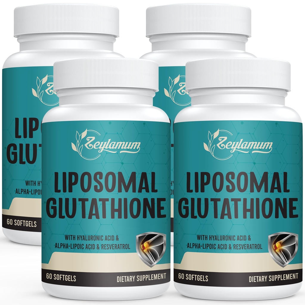 2400 MG Liposomal 글루타티온 Softgels, 최대 흡수, 활동적인 모양 L 글루타티온은 Hyaluronic 산, Resveratrol, Detox, 뇌, 면역 체계, 240 Softgels를 위한 주된 산화 방지제와 더불어 감소했습니다