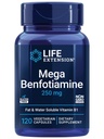 생활 연장 메가 Benfotiamine, 250 mg의 티아민, 건강한 대사, 매우 생물 사용 비타민 B1, 높은 힘, 글루텐 자유로운, 비 GMO, 채식주의자, 120의 캡슐의 지방 수용성 모양