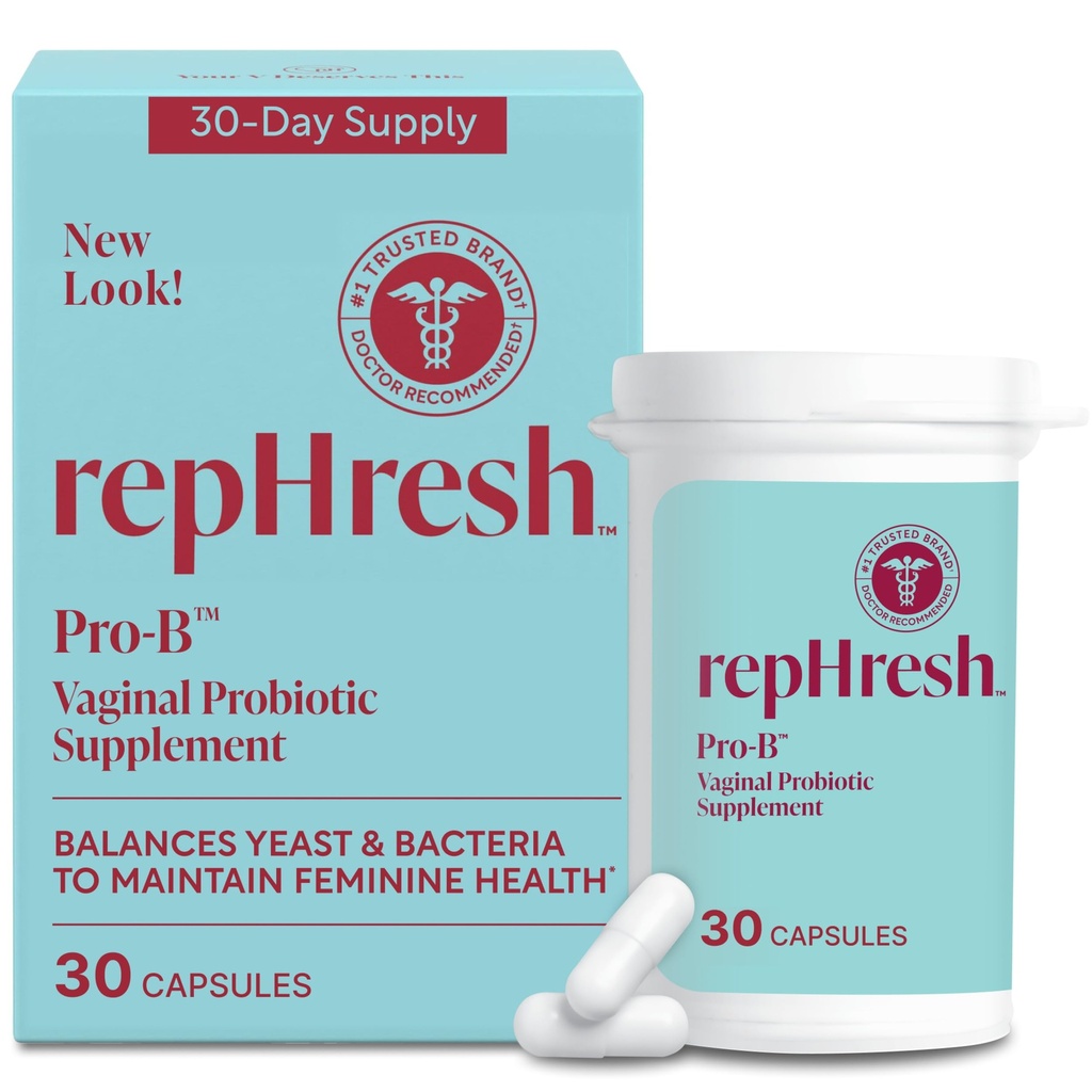 RepHresh Pro-B Women's Probiotic, 여성을위한 Probiotic 보충, 30 구두 캡슐
