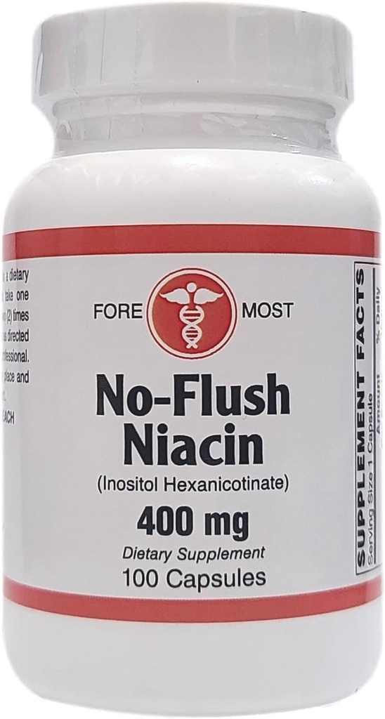 건강 No-Flush Niacin - 400mg - 100 캡슐