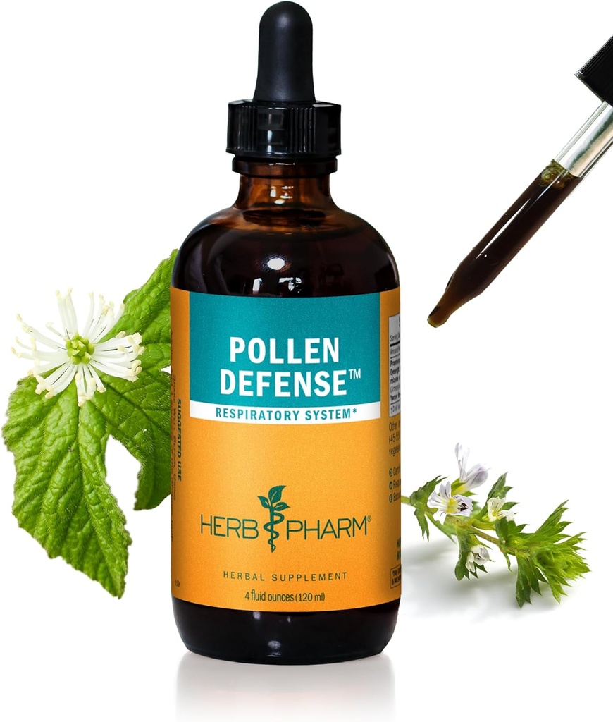 허브 Pharm Pollen Defense 호흡 시스템 지원을위한 액체 초본 공식 - 4 Ounce