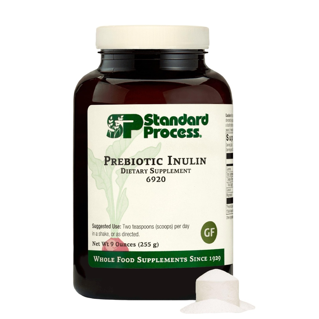 표준 프로세스 Prebiotic Inulin - Gut Health & Immune Support Supplement - 뼈 건강을위한 칼슘 및 마그네슘 - 섬유의 좋은 소스 - 비합금, 글루텐 프리 & Vegan - 9 oz (255 g)